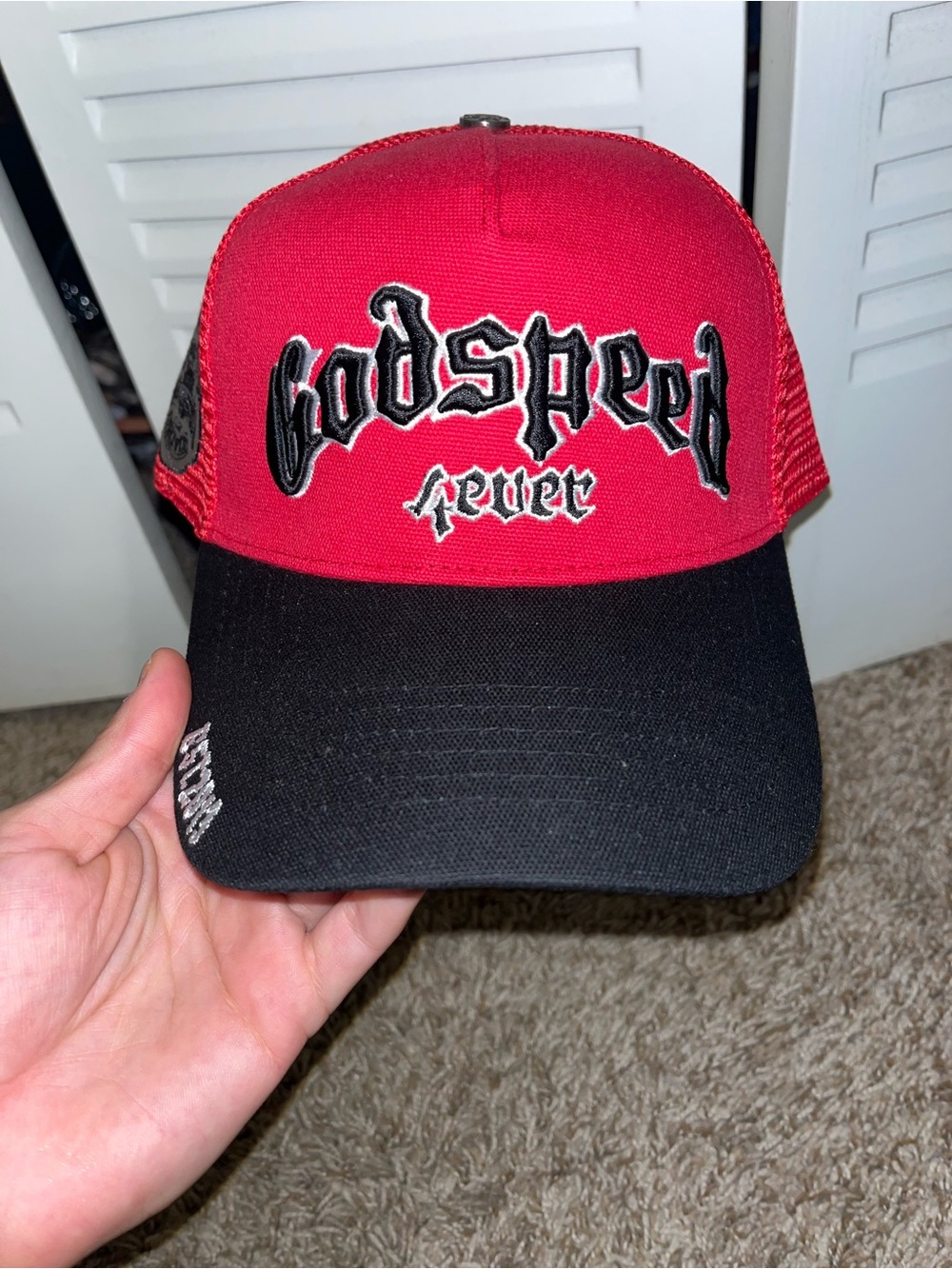Godspeed Red and Black Trucker Hat